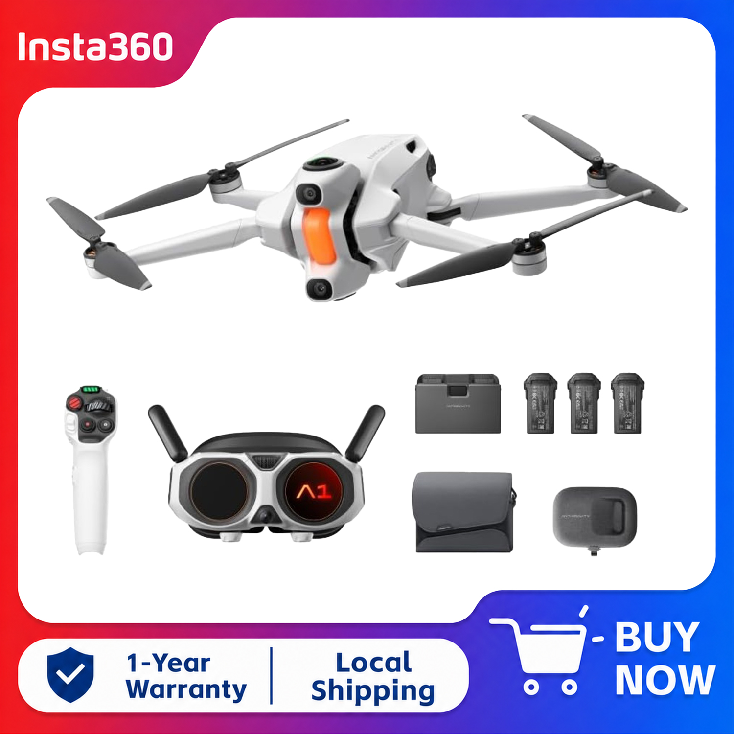 Insta360 Antigravity A1 Explor - огляд і ціна Drone Gimbal For Insta360